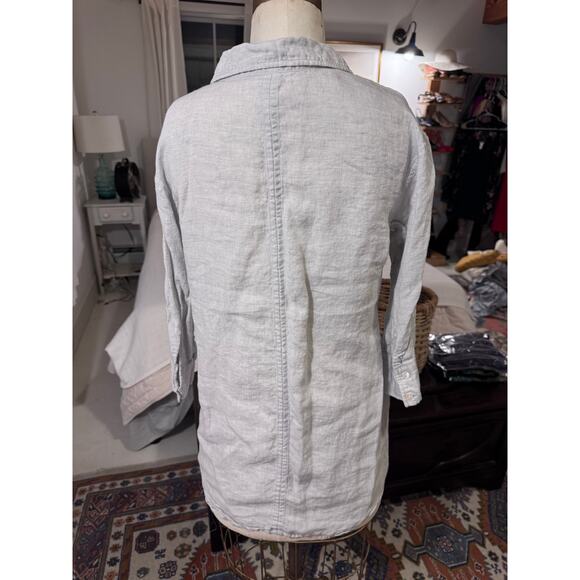 Studio 412 tunic Italian linen sz s gray - Picture 4 of 8